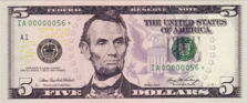 Five dollar note