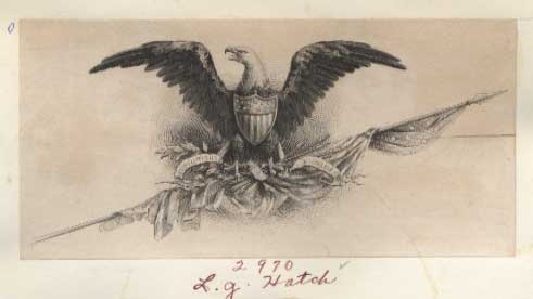 Proof, vignette, Eagle and Flag