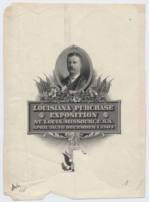 Approved plate proof, Louisiana Purchase Exposition, St. Louis, Missouri, 1904