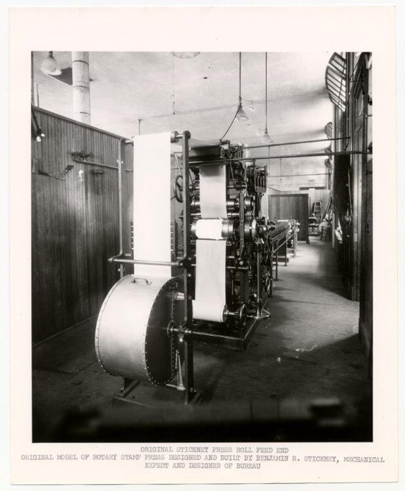 The Stickney Press produced coils of postage stamps, c. 1912-1914.