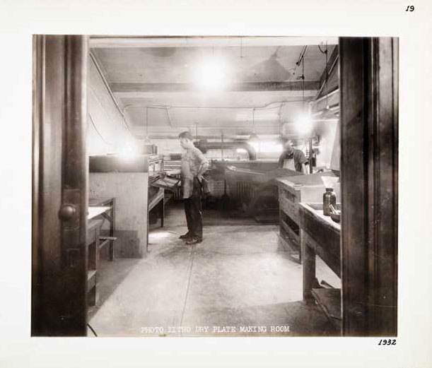 Photographic Print, Photo Litho Dry Plate Making Room, c.1932