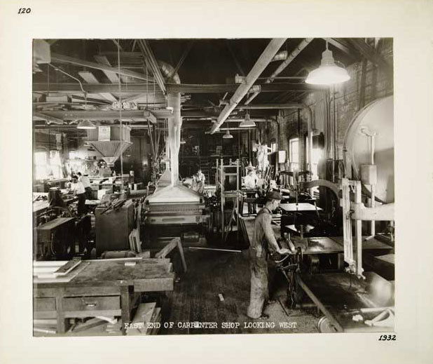 Photographic Print, Carpenter Shop, c. 1932.