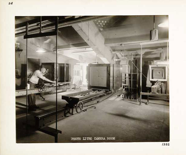 Photographic Print, Photo Litho Camera Room, c. 1932.