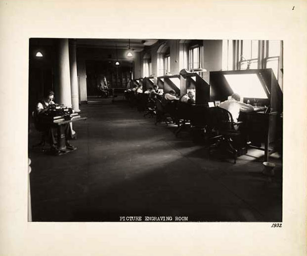 Photographic Print, Picture Engraving Room, c.1932
