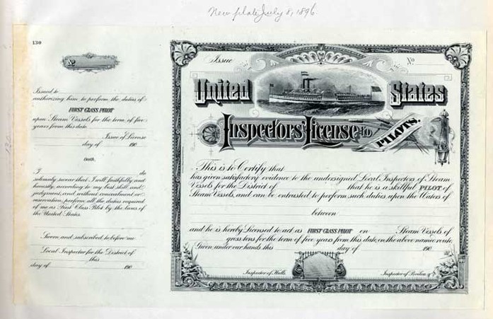 Proof, Marine License to Pilots