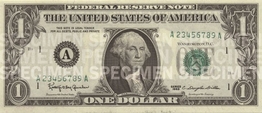 1 dollar bill front