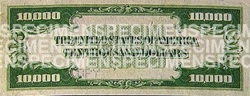 $10,000 Note 1934 Back